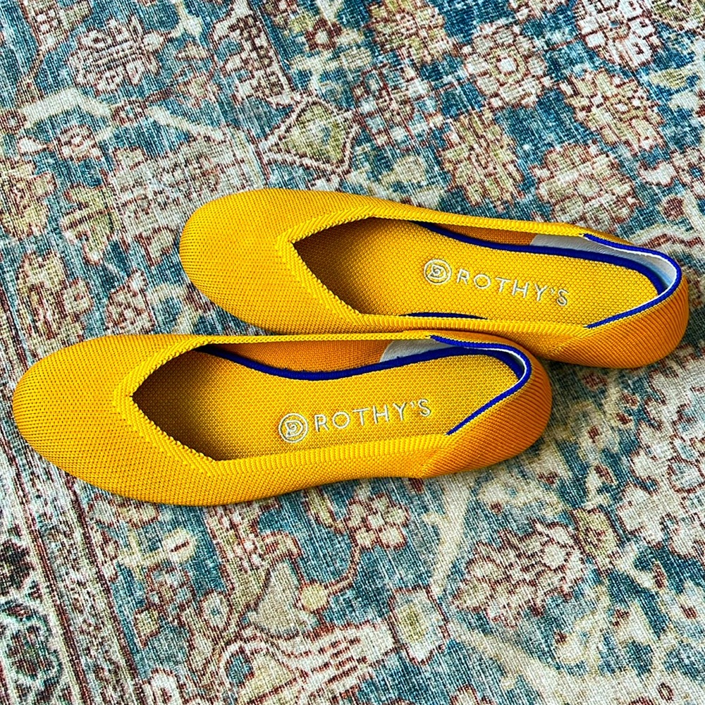 Rothy’s W10 mustard yellow The Flat - super comfy and washable!